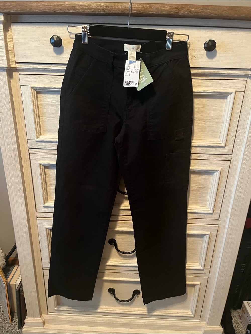 H&M Black Women’s  Cargo Pants - Straight Fit